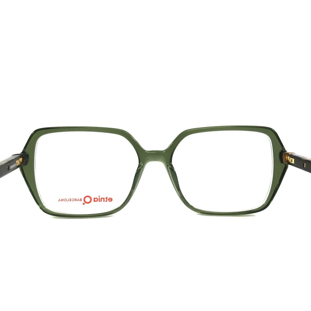 Etnia Barcelona Eyeglasses Frames SIMA GR Green Brown Marble Full Rim 52-15-138